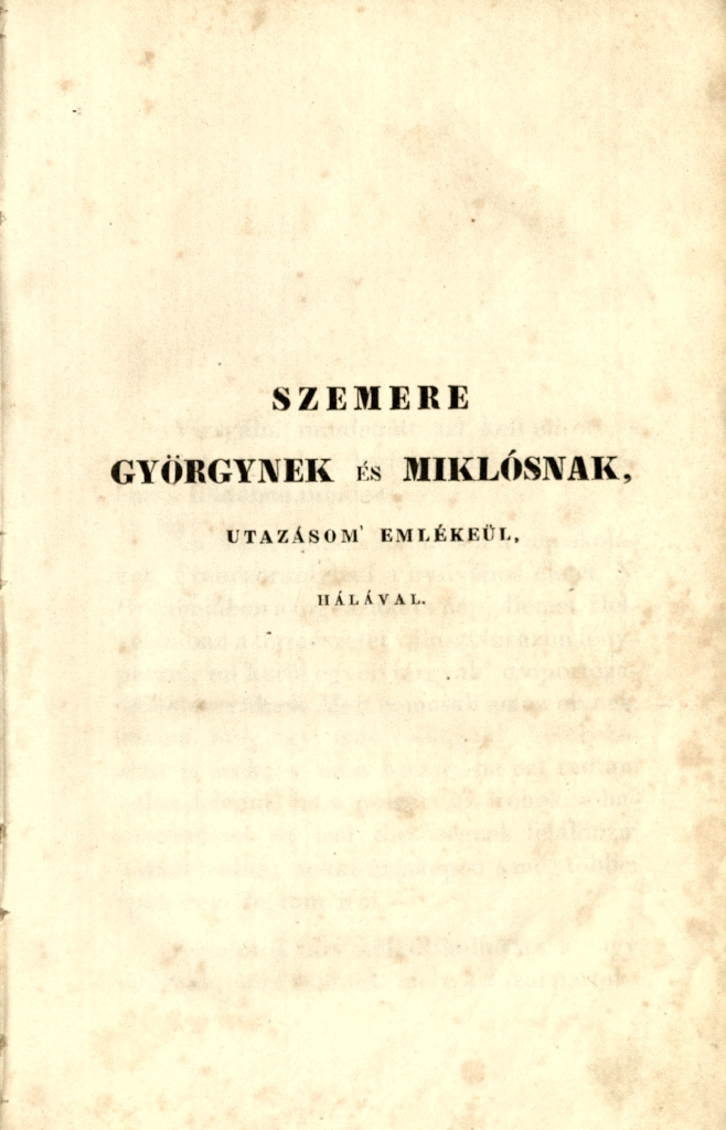Szemere Bertalan: Utazás külföldön, 1840