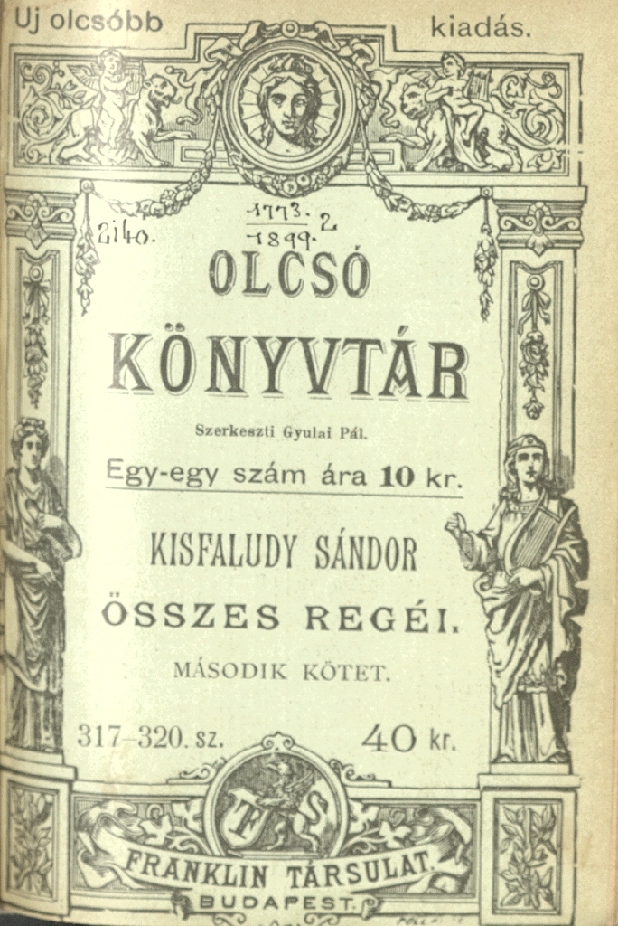 Kisfaludy Sándor összes regéi, 1881