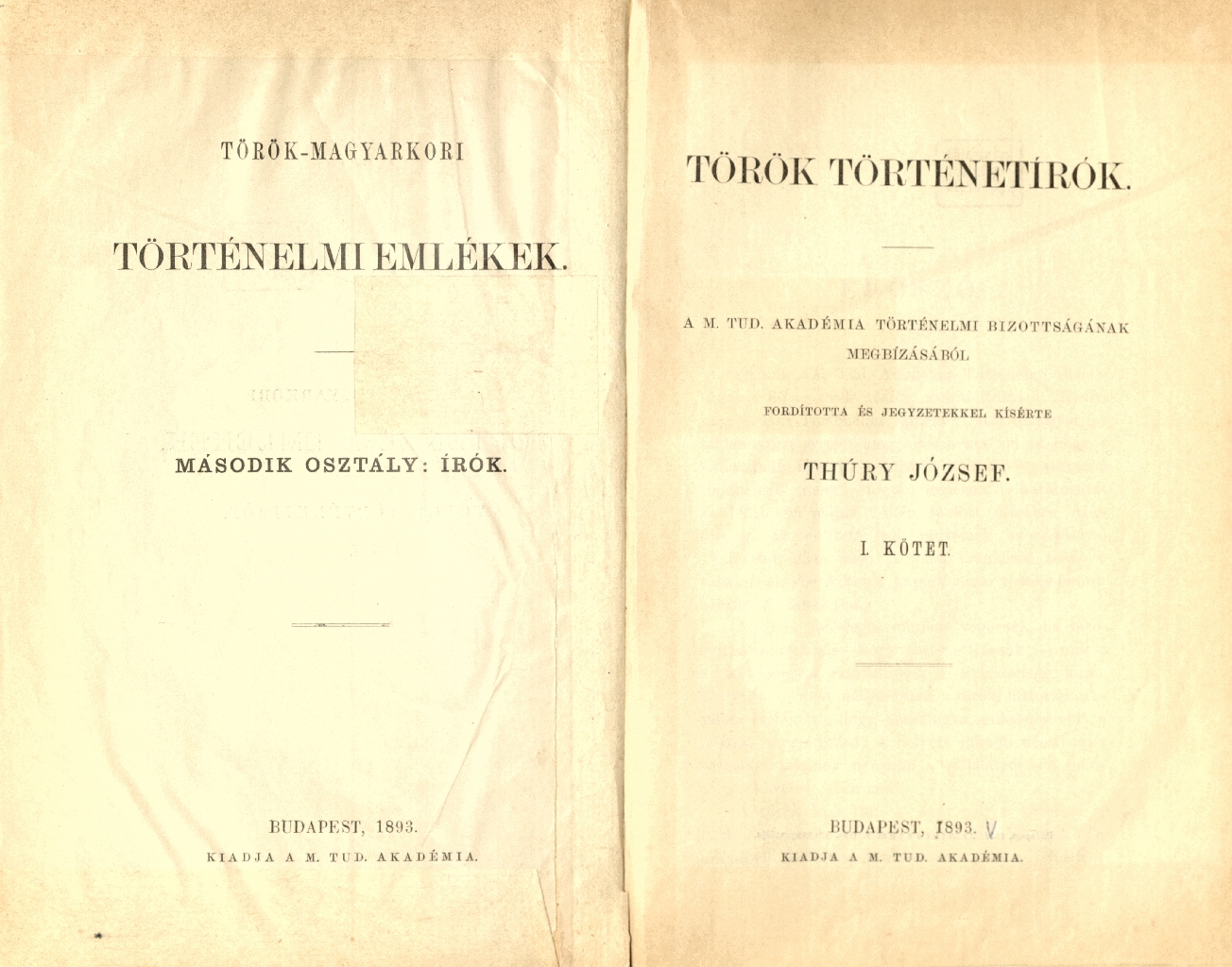 Török történetírók, 1893