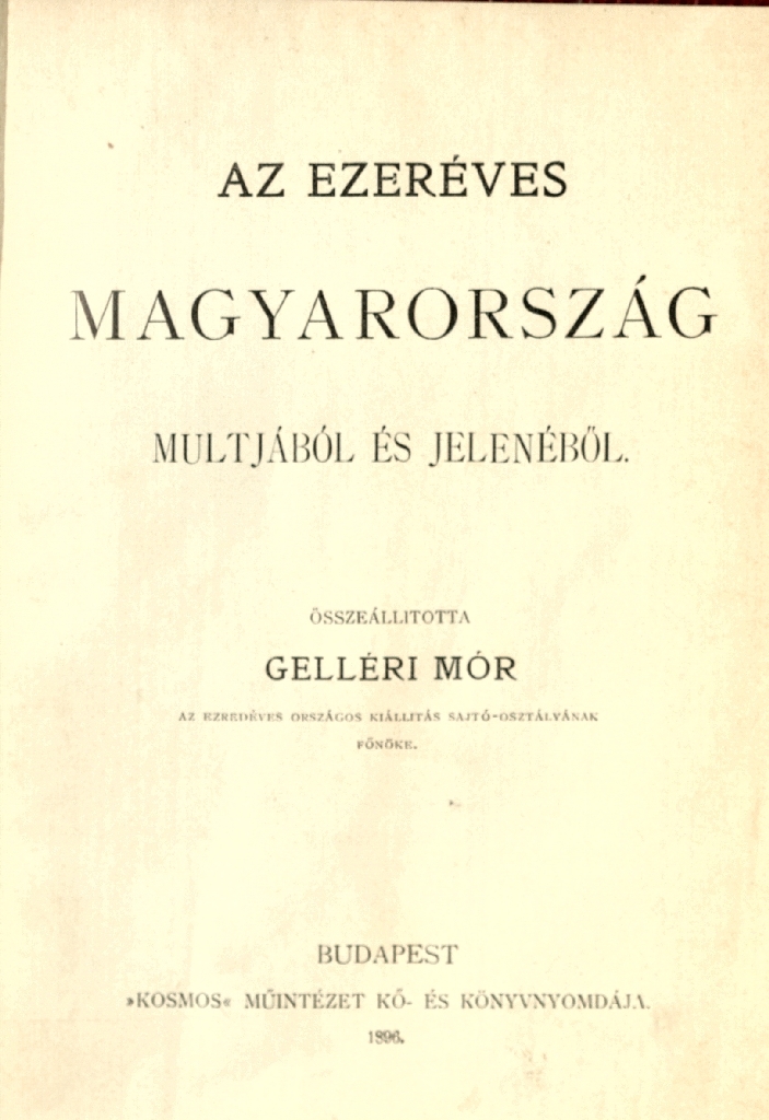 Az ezeréves Magyarország, 1896