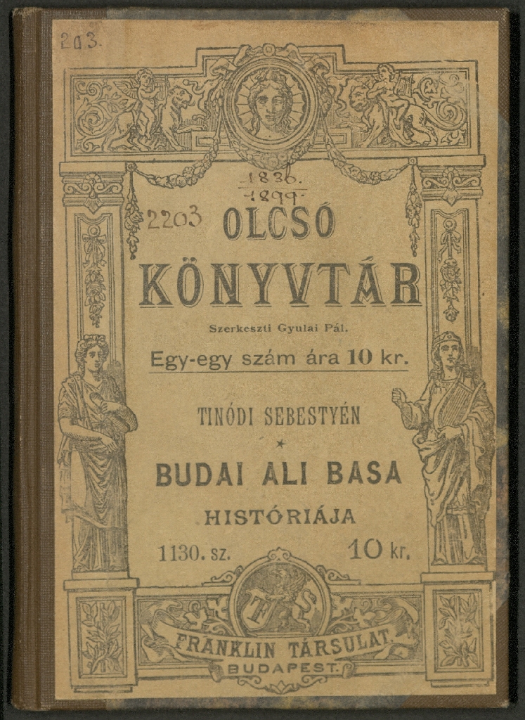 Tinódi Sebestyén: Budai Ali basa históriája, 1899