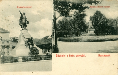 1910 Kossuth-szobor, Katona József-szobor