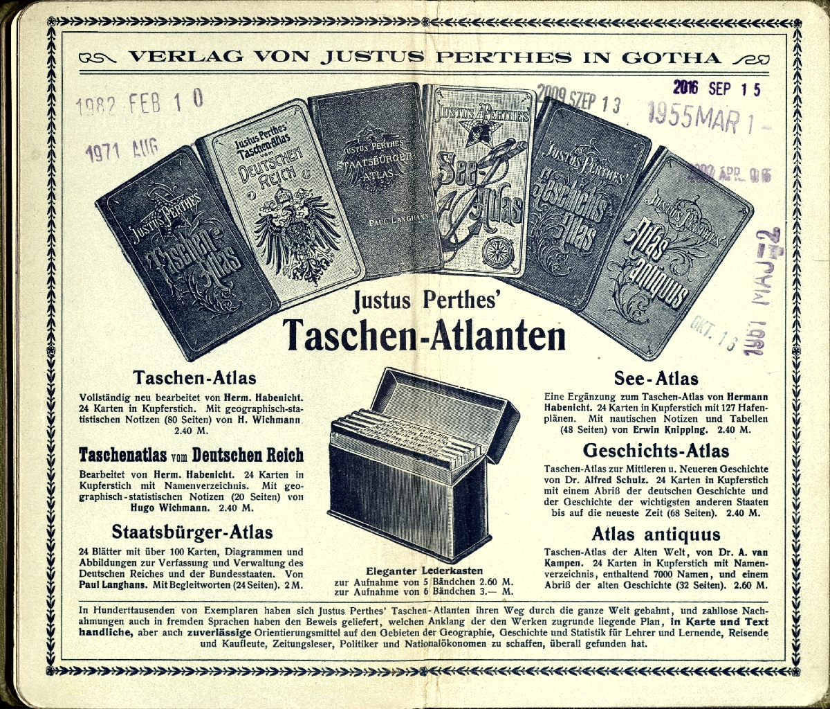 Justus Perthes's Taschen-Atlas, 1913