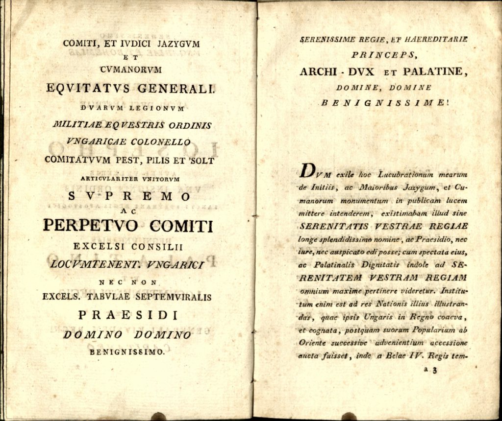 Commentatio de initiis, 1801