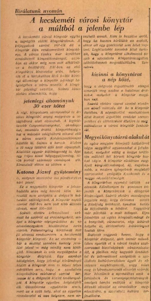 Bácskiskunmegyei Népujság, 1952. május 23.