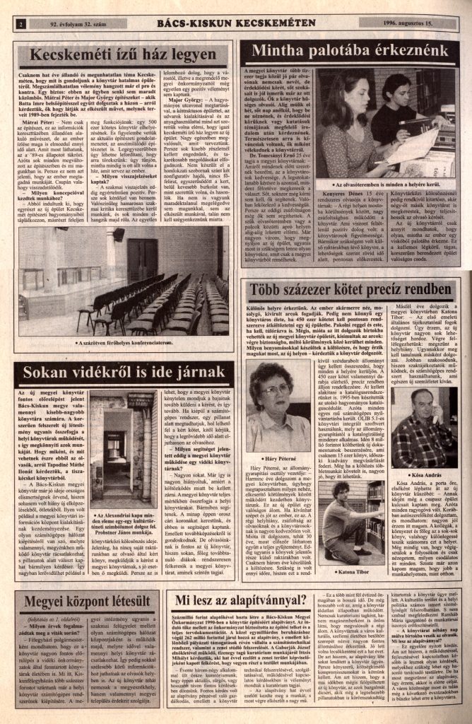 Kecskeméti Lapok - 1996. augusztus 15.