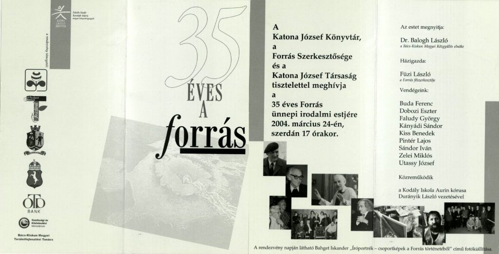 Ünnepi est a Forrás folyóirat indulásának 35. évfordulója alkalmából, 2004. március 25.
