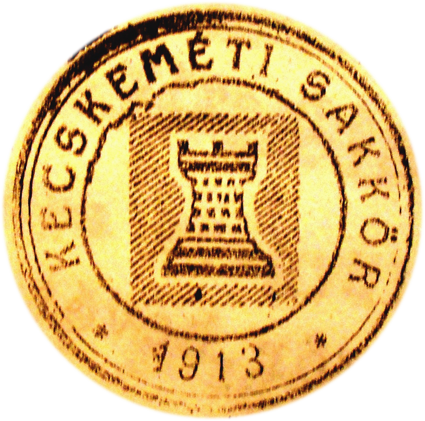 Az 1913-ban alakult Kecskeméti Sakkör emblémája