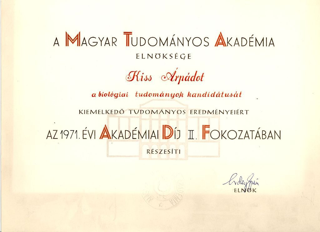 Magyar Tudományos Akadémia díja