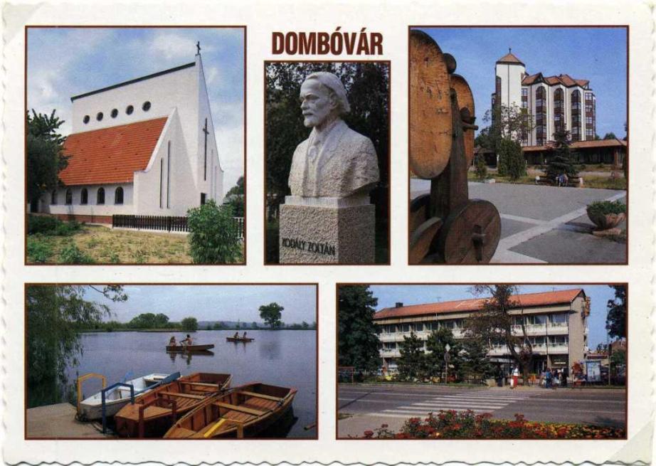 Kodály mellszobra Dombóváron a Városháza előtt. A szobrot Kodály születésének 100. évfordulója tiszteletére emelte a város. Nagy Géza alkotása, 1982.